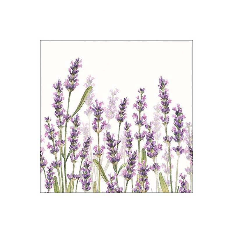 Serviettes Ambiente Nuances de Lavande Blanc 25x25cm