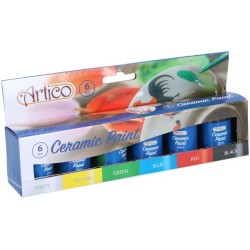 Artico Kit de peinture céramique 6 pièces 6x20ml