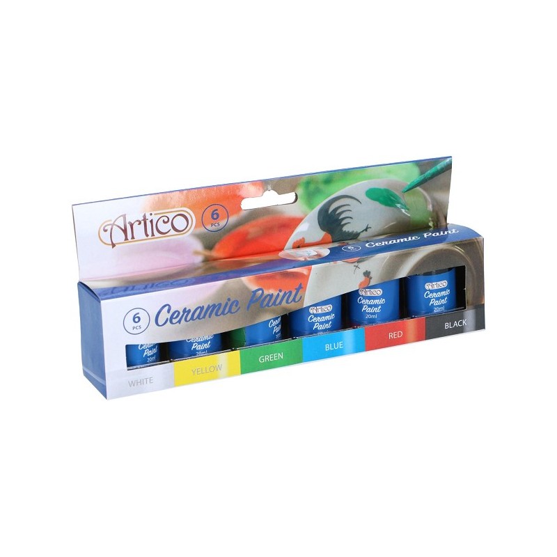 Artico Keramiekverfset 6-delig 6x20ml