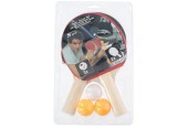 Set de tennis de table 5 pièces, 2 raquettes et 3 balles