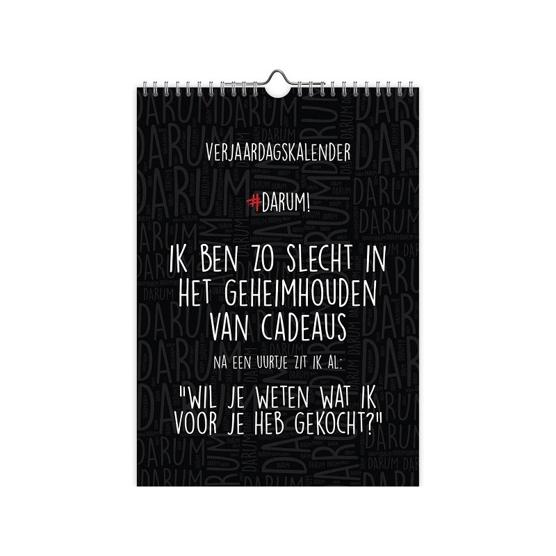 Calendrier d'anniversaire Darum format A4