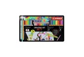 Stabilo Arty Creative set metalen etui 36 kleuren (8x pen 68, 16x potloden, 12x point 88)