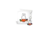 Carte cadeau artiste Miffy 10x10cm avec porte-clés en caoutchouc