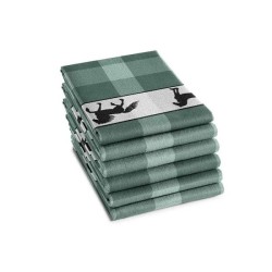 DDDDD Torchon Shanti 60x65cm vert par 6 pièces