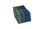 DDDDD Torchon Madras 60x65cm bleu par 6 pièces