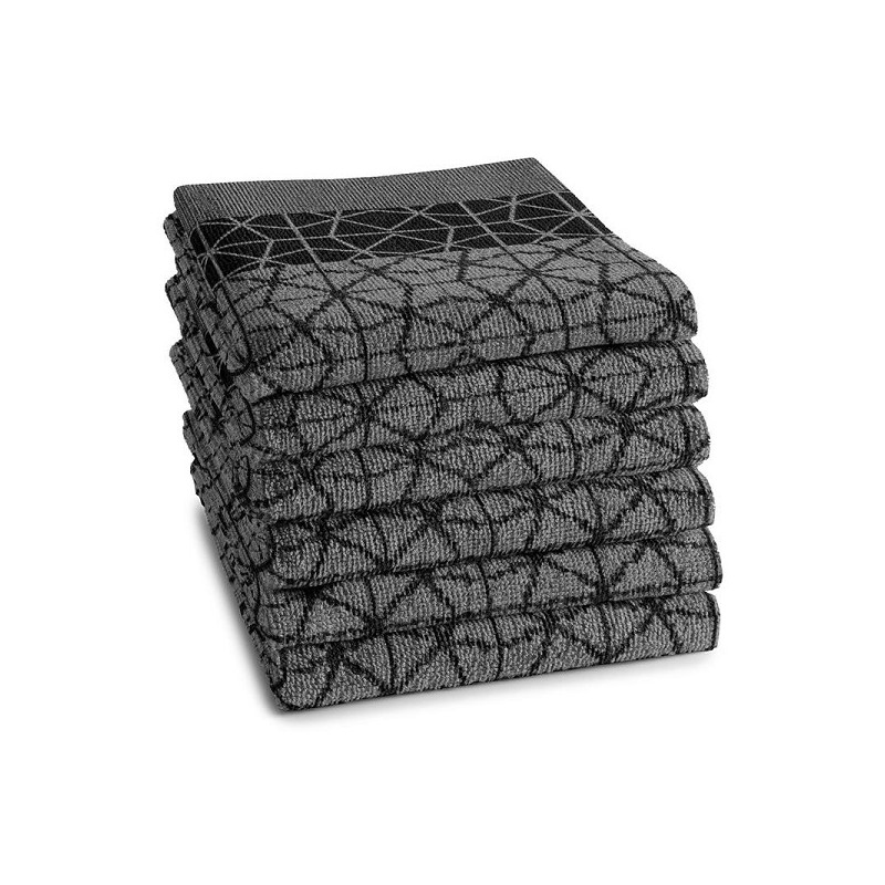 DDDDD Keukendoek Chrystal 50x55cm zwart per 6 stuks