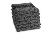 DDDDD Torchon de cuisine Chrystal 50x55cm noir par 6 pièces