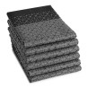 DDDDD Torchon Chrystal 60x65cm noir par 6 pièces