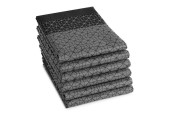 DDDDD Torchon Chrystal 60x65cm noir par 6 pièces