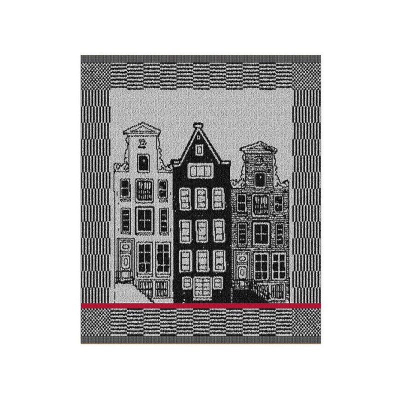 DDDDD Torchon de cuisine Canal 50x55cm noir par 6 pièces