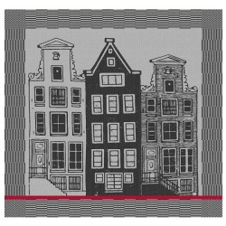 DDDDD Torchon Canal 60x65cm noir par 6 pièces