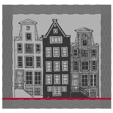 DDDDD Torchon Canal 60x65cm noir par 6 pièces