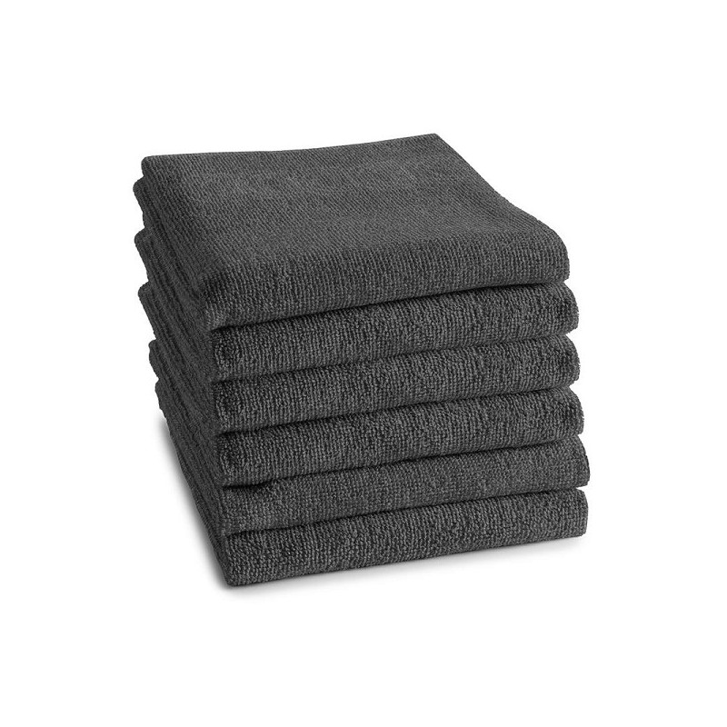 DDDDD Torchon de cuisine Logo 50x55cm anthracite par 6 pièces