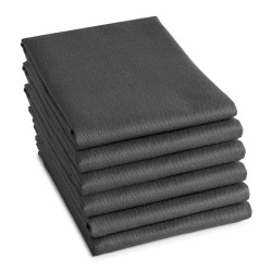 DDDDD Torchon Logo 60x65cm anthracite par 6 pièces