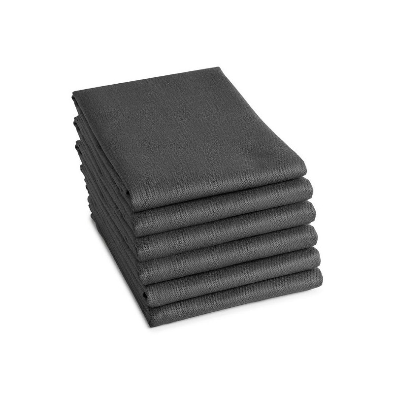 DDDDD Torchon Logo 60x65cm anthracite par 6 pièces