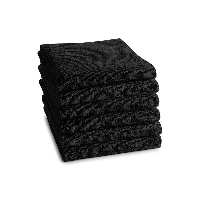 DDDDD Torchon de cuisine Logo 50x55cm noir par 6 pièces