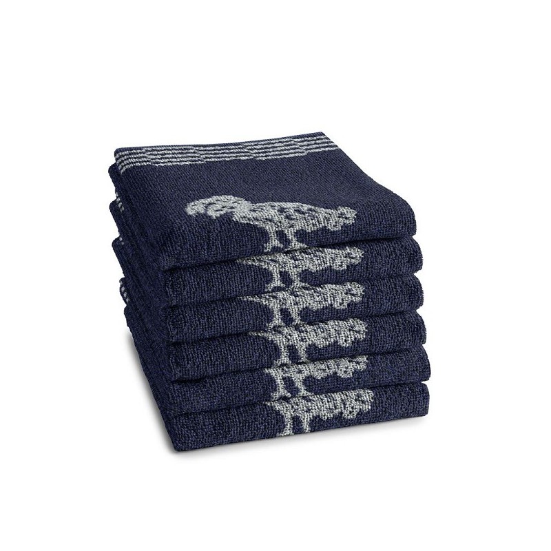 DDDDD Keukendoek goodmorning 50x55cm blauw per 6 stuks