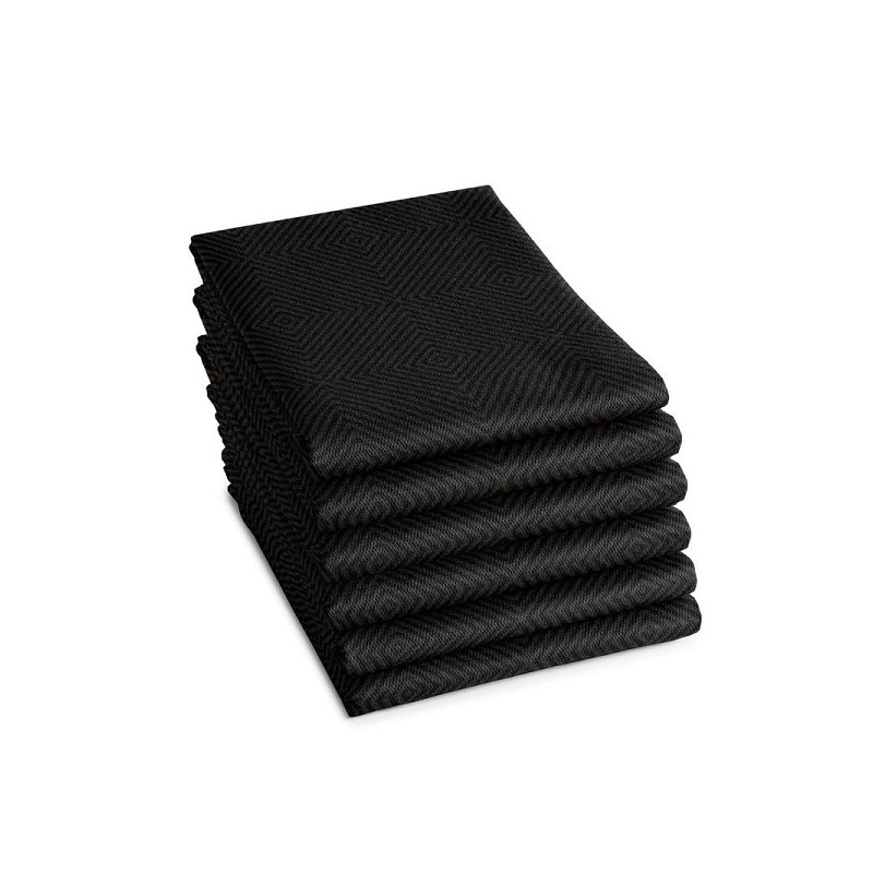 DDDDD Theedoek Cisis 60x65cm ebony 6 stuks