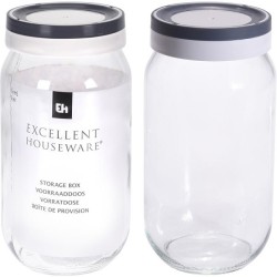 Excellent pot de stockage d'articles ménagers en verre 1 litre