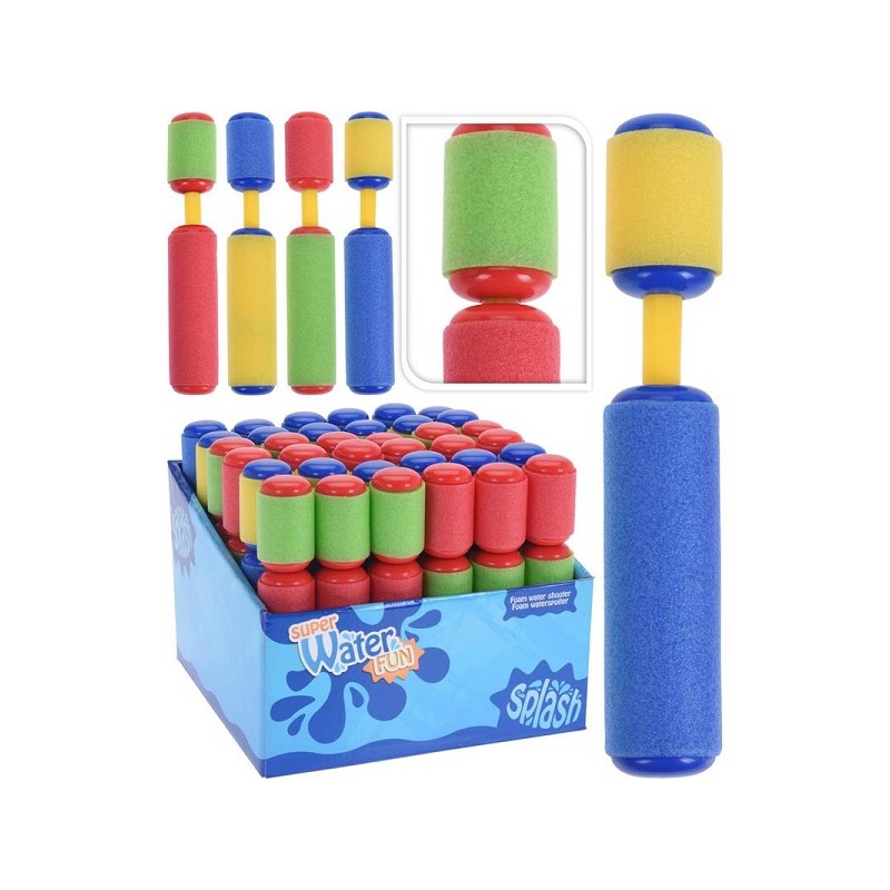 Pulvérisateur d'eau Foamshooter 15x3cm couleurs assorties