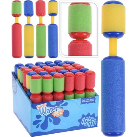 Pulvérisateur d'eau Foamshooter 15x3cm couleurs assorties