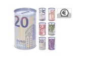 Tirelire Euro Ø8x12,7cm design assorti