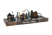 Village de Noël poly avec éclairage et musique 10 pièces (sans pile 2xAA)