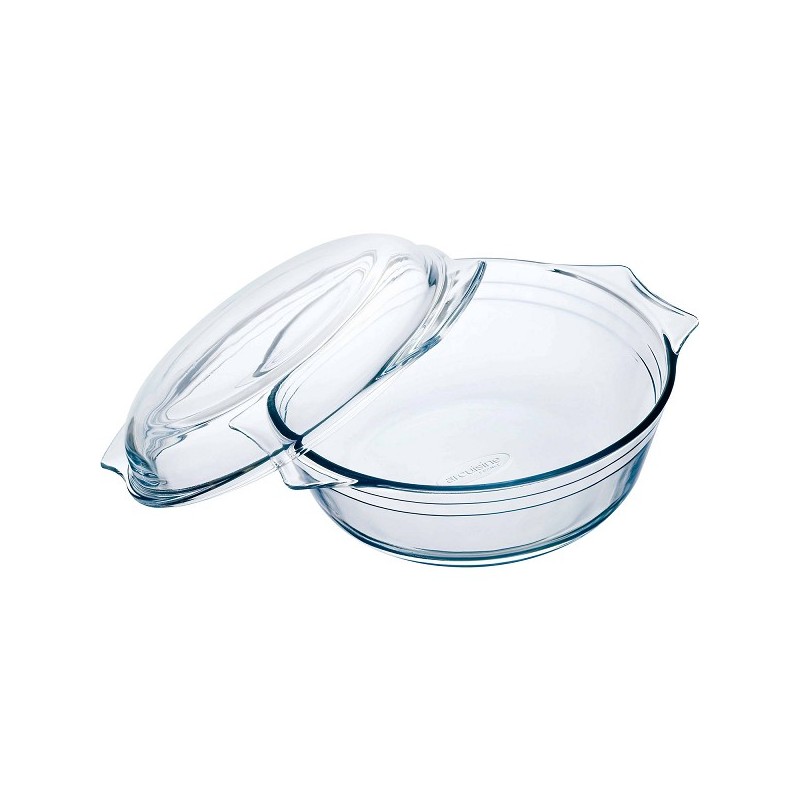 Plat à four Arcuisine avec couvercle rond 24x20x10cm 2,1L