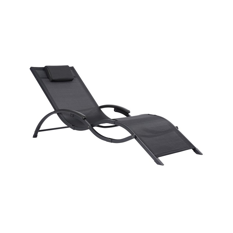 Cabello Ligstoel opklapbaar antraciet