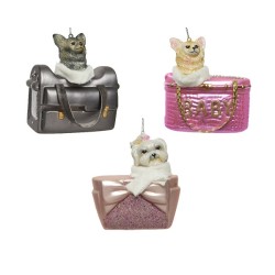 Decoris Décoration de Noël Chien en sachet 10x5,5cm