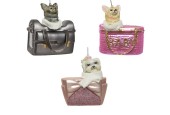 Decoris Kerst Ornament Hond in tas 10x5,5cm