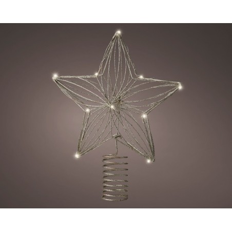 Lumineo Peak star avec 12 lampes LED fonctionne sur batterie avec minuterie.