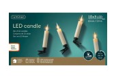 Éclairage bougie LED Lumineo avec télécommande 10 lampes sans câble sur batterie avec minuterie