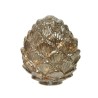 Lumineo LED Pinecone verre avec 15 lampes micro LED Ø17x19cm fonctionne sur batterie avec minuterie