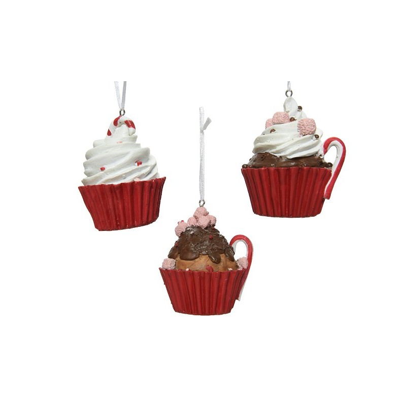 Décoration de Noël en polyrésine Decoris 7,6x6,3x8,9 cm 3 motifs assortis