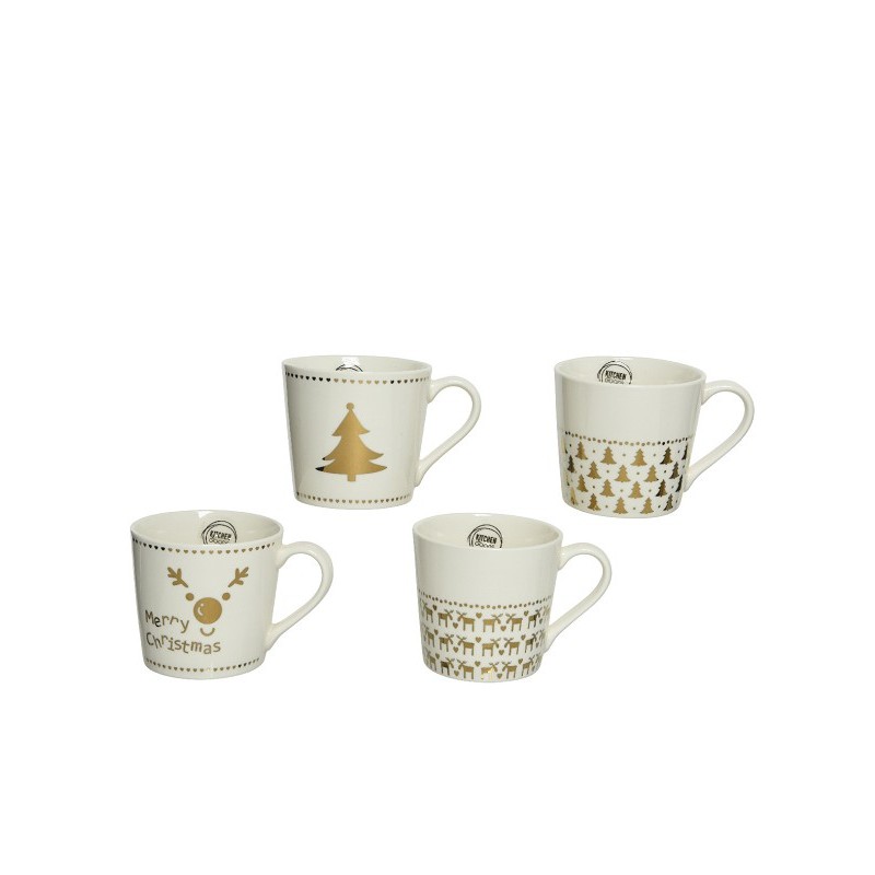 Mug de Noël Decoris 400 ml disponible en 4 modèles différents
