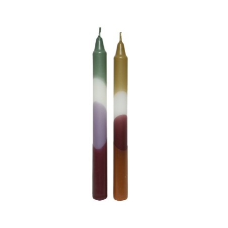 Decoris Dinerkaars Dip Dye groen 23cm doos a 2 stuks, 2 assorti kleuren