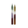 Decoris Dinerkaars Dip Dye groen 23cm doos a 2 stuks, 2 assorti kleuren