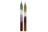 Decoris Dinerkaars Dip Dye groen 23cm doos a 2 stuks, 2 assorti kleuren