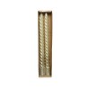 Decoris Bougie de dîner Swirl crème pailletée 25cm 2 pièces