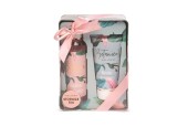 Coffret bain botanique en boîte imprimée, gel douche 180 ml + lotion pour le corps 120 ml