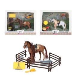 Toi Toys Lilly prends soin de ton cheval avec accessoires 28,5x22,5cm