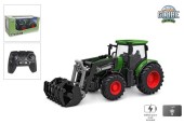 Kids Globe RC tractor 2.4GHZ met licht en frontlader 27cm groen