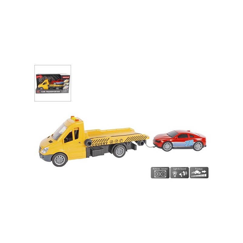 Afsleepwagen frictie met auto licht geluid 30cm