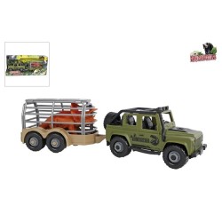 Dinoworld DIY 4x4 voiture avec remorque dinosaure et dinosaure 33cm