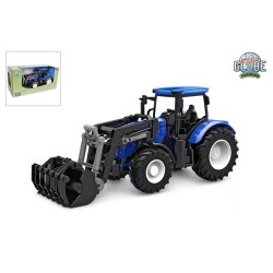 Kids Globe tracteur roue libre avec chargeur frontal 27cm bleu