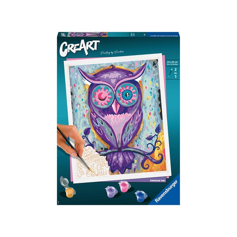 Ravensburger CreArt Chouette rêveuse Peinture par numéros