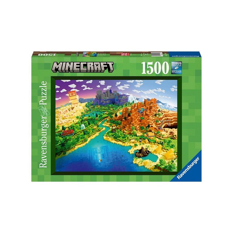 Puzzle Ravensburger Monde de Minecraft 1500 pièces