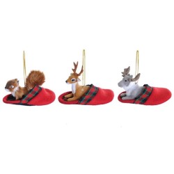 Pendentif animal en pantoufle 13cm