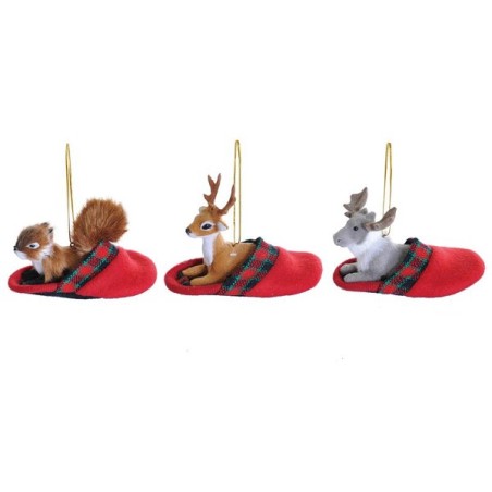 Pendentif animal en pantoufle 13cm